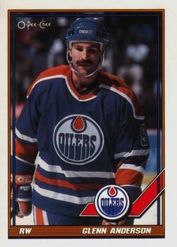 #124 Glenn Anderson - Edmonton Oilers - 1991-92 O-Pee-Chee Hockey