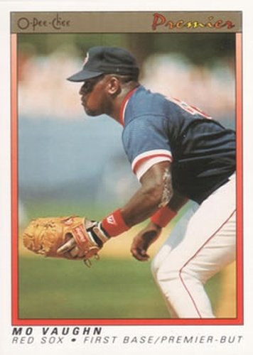#124 Mo Vaughn - Boston Red Sox - 1991 O-Pee-Chee Premier Baseball