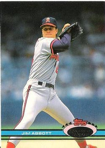 #124 Jim Abbott - California Angels - 1991 Stadium Club Baseball