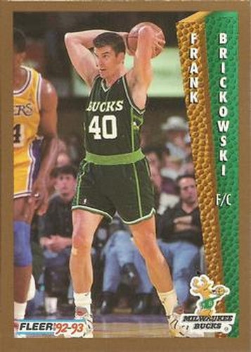 #124 Frank Brickowski - Milwaukee Bucks - 1992-93 Fleer Basketball