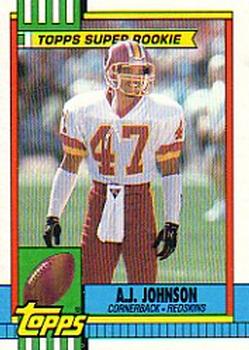 #124 A.J. Johnson - Washington Redskins - 1990 Topps Football