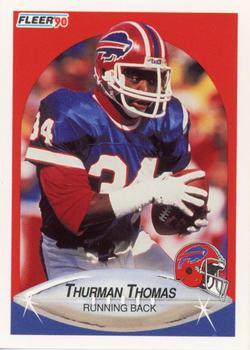 #124 Thurman Thomas - Buffalo Bills - 1990 Fleer Football