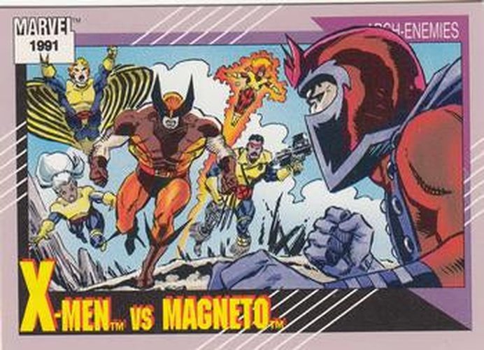 #125 X-Men vs. Magneto - 1991 Impel Marvel Universe Series II