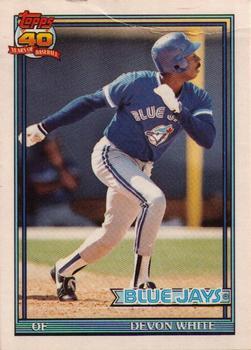 #125T Devon White - Toronto Blue Jays - 1991 Topps Traded Baseball