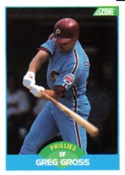 #125 Greg Gross - Philadelphia Phillies - 1989 Score Baseball