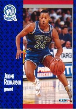 #125 Jerome Richardson - Minnesota Timberwolves - 1991-92 Fleer Basketball