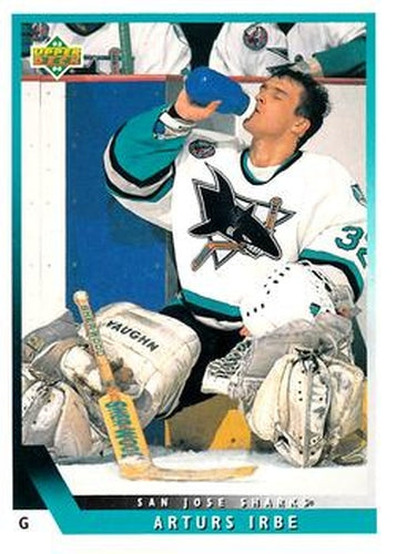 #125 Arturs Irbe - San Jose Sharks - 1993-94 Upper Deck Hockey