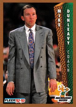 #125 Mike Dunleavy Sr. - Milwaukee Bucks - 1992-93 Fleer Basketball