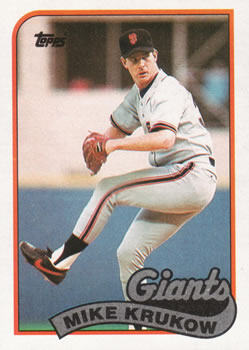 #125 Mike Krukow - San Francisco Giants - 1989 Topps Baseball