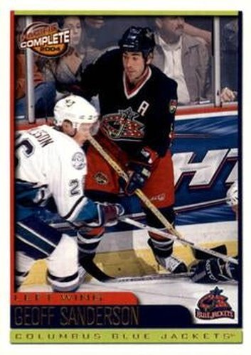 #125 Geoff Sanderson - Columbus Blue Jackets - 2003-04 Pacific Complete Hockey