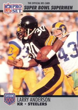 #125 Larry Anderson - Pittsburgh Steelers - 1990-91 Pro Set Super Bowl XXV Silver Anniversary Football