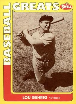 #125 Lou Gehrig - New York Yankees - 1991 Swell Baseball Greats