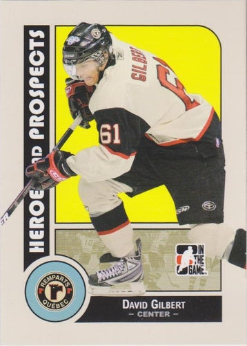 #125 David Gilbert - Quebec Remparts - 2008-09 In The Game Heroes and Prospects Hockey
