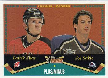 #125 Patrik Elias / Joe Sakic - New Jersey Devils / Colorado Avalanche - 2001-02 Topps Heritage Hockey