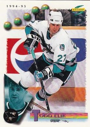 #125 Todd Elik - San Jose Sharks - 1994-95 Score Hockey