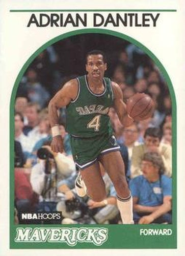 #125 Adrian Dantley - Dallas Mavericks - 1989-90 Hoops Basketball