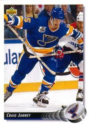 #125 Craig Janney - St. Louis Blues - 1992-93 Upper Deck Hockey