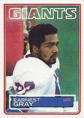 #125 Earnest Gray - New York Giants - 1983 Topps Football