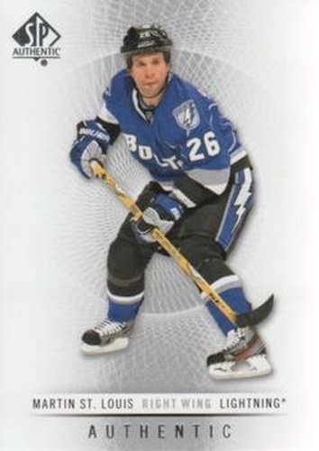 #125 Martin St. Louis - Tampa Bay Lightning - 2012-13 SP Authentic Hockey