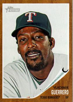 #125 Vladimir Guerrero - Texas Rangers - 2011 Topps Heritage Baseball