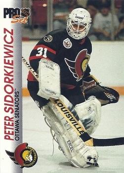 #125 Peter Sidorkiewicz - Ottawa Senators - 1992-93 Pro Set Hockey