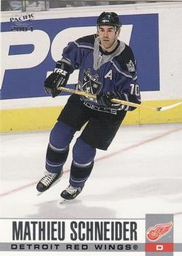 #125 Mathieu Schneider - Detroit Red Wings - 2003-04 Pacific Hockey