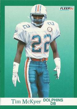 #125 Tim McKyer - Miami Dolphins - 1991 Fleer Football