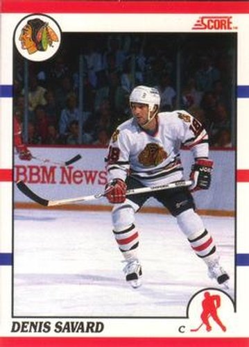 #125 Denis Savard - Chicago Blackhawks - 1990-91 Score Canadian Hockey