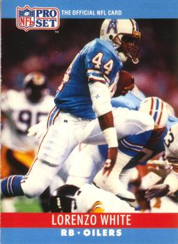 #125 Lorenzo White - Houston Oilers - 1990 Pro Set Football