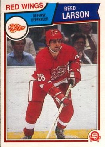#125 Reed Larson - Detroit Red Wings - 1983-84 O-Pee-Chee Hockey