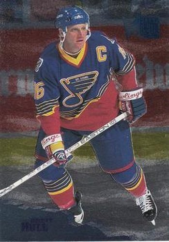#125 Brett Hull - St. Louis Blues - 1995-96 Metal Hockey