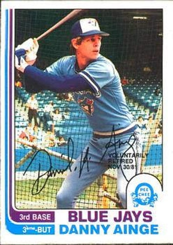#125 Danny Ainge - Toronto Blue Jays - 1982 O-Pee-Chee Baseball