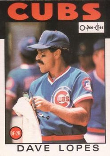 #125 Dave Lopes - Chicago Cubs - 1986 O-Pee-Chee Baseball