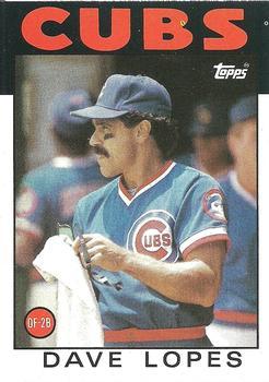 #125 Dave Lopes - Chicago Cubs - 1986 Topps Baseball