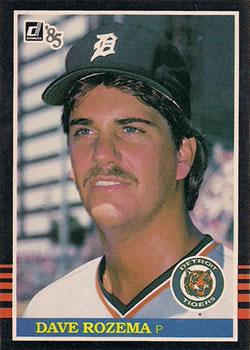 #125 Dave Rozema - Detroit Tigers - 1985 Donruss Baseball
