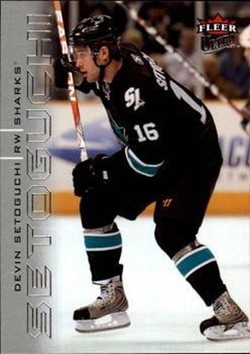 #125 Devin Setoguchi - San Jose Sharks - 2009-10 Ultra Hockey