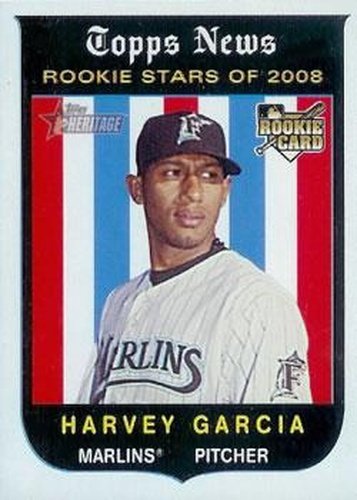 #125 Harvey Garcia - Florida Marlins - 2008 Topps Heritage Baseball