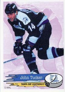 #125 John Tucker - Tampa Bay Lightning - 1995-96 Panini Hockey Stickers