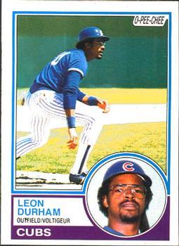 #125 Leon Durham - Chicago Cubs - 1983 O-Pee-Chee Baseball