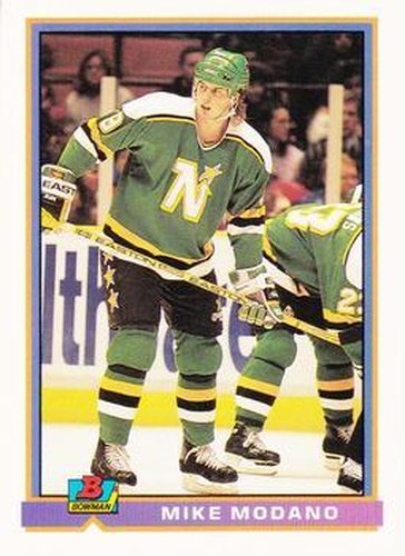 #125 Mike Modano - Minnesota North Stars - 1991-92 Bowman Hockey