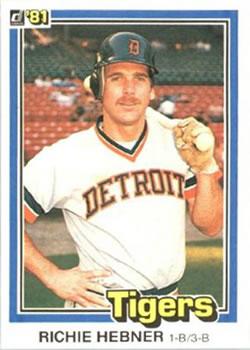 #125 Richie Hebner - Detroit Tigers - 1981 Donruss Baseball