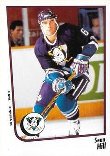 #125 Sean Hill - Anaheim Mighty Ducks - 1994-95 Panini Hockey Stickers
