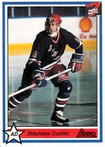 #125 Stephane Ouellet - St-Jean Lynx - 1990-91 7th Inning Sketch QMJHL Hockey