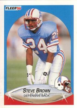 #125 Steve Brown - Houston Oilers - 1990 Fleer Football