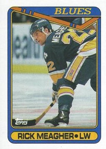 #125 Rick Meagher - St. Louis Blues - 1990-91 Topps Hockey