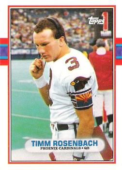 #125T Timm Rosenbach - Phoenix Cardinals - 1989 Topps Traded Football