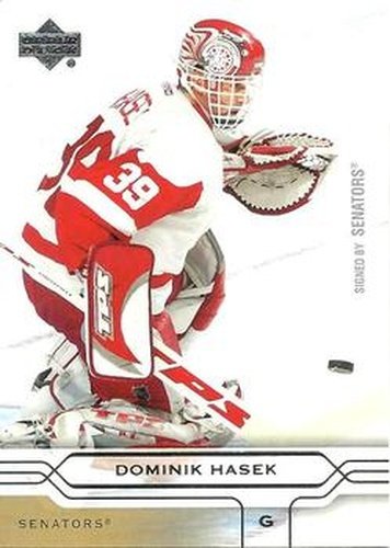 #125 Dominik Hasek - Ottawa Senators - 2004-05 Upper Deck Hockey