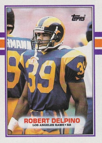 #125 Robert Delpino - Los Angeles Rams - 1989 Topps Football