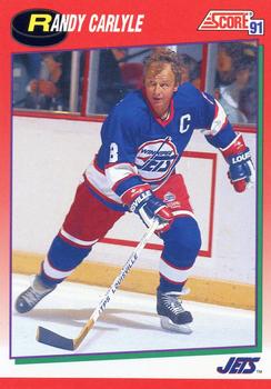 #125 Randy Carlyle - Winnipeg Jets - 1991-92 Score Canadian Hockey