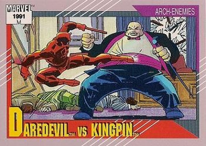 #126 Daredevil vs. Kingpin - 1991 Impel Marvel Universe Series II